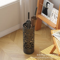 Iron Umbrella Stand with Hollow Design for Home Entryway