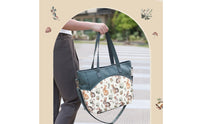 Polyester Maternity Tote Bag Adjustable Shoulder Strap Waterproof Maternity Bag Zippered Top Large Capacity for Outings