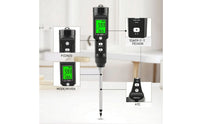 Soil EC Meter Digital Soil Tester with Metal Probe Digital Soil Meter Real-time EC Tester Battery Operated Instrument Automatic Compensation Suitable for Indoor Gardeners Greenhouse Cultivation Plant Care