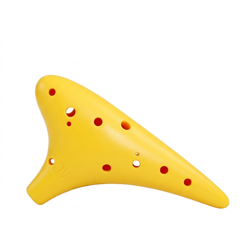 12 Hole Alto with Music and Lanyard, Musical Instrument Gift Box for Beginners, Easy to Play Ocarina - Yellow
