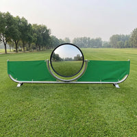 Golf Practice Range Divider, Batting Stall Partition Board, with 40cm Mirror, Stainless Steel, Double Pole