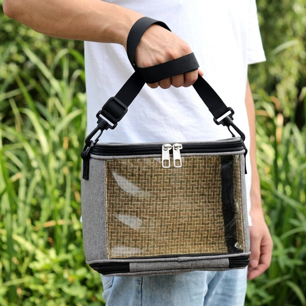 Portable Bird Cage Shoulder Bag, Transparent Bird Cage for Small Animals, Medium Size Pet Bird Cage and Bird Carrier for Car