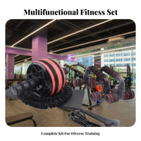 5 Pieces Non-Slip Grip Ab Roller Push up Bar Kit Sturdy Construction Ab Wheel and Push up Bar Set Portable for Beginners