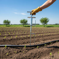 Irrigation Line Puller T-Handle Pipe Pulling Rod Dual-Prong Tines for Farms