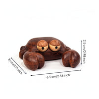 Wooden Crab Magnetic Artisanal Crab Ornament with Magnetic Collectible