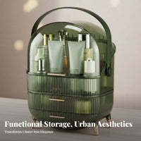 particleproof Makeup Case with Drawers Large Capacity for Bathroom Countertop, Teens