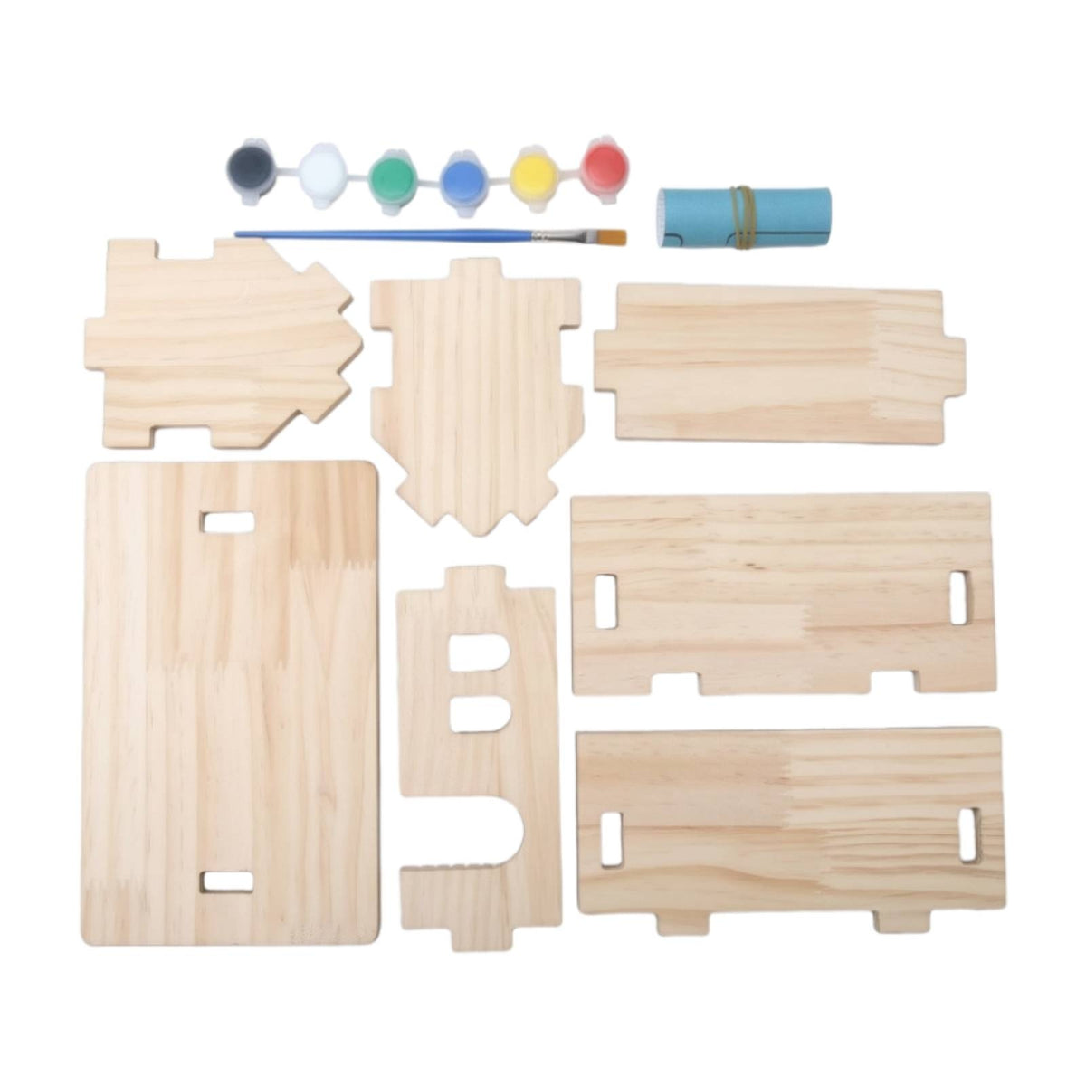 DIY Wooden House  set  Interlocking Wooden House Model Easy to Assemble Toy for Students, Crafting Class