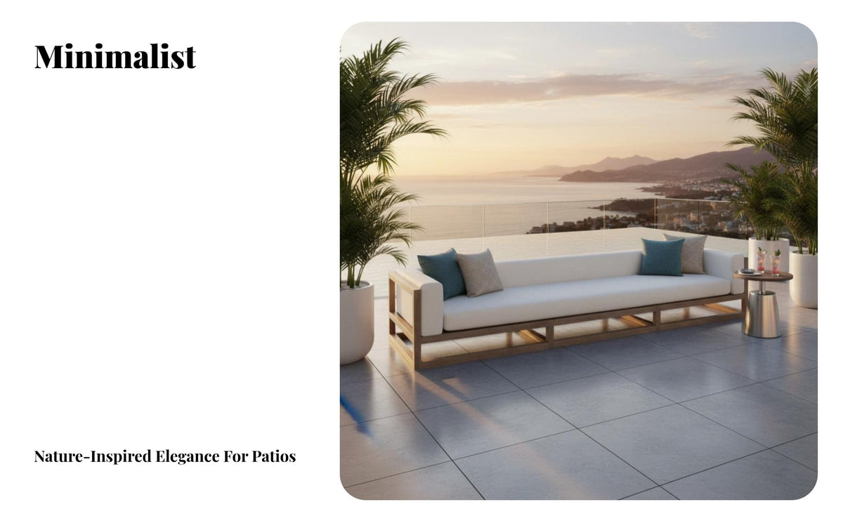4 Pieces Wood-Look Finish 4-Piece Sofa and Armchair Set All-Weather Outdoor Furniture Rust-Resistant Patio Seating Group sturdyDuty Frame for Hotel Owners, Homeowners, Families, Terrace, Garden, rearyard, Balcony