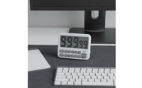 Silent Mode with Flashing Light Large Screen Study Timer Adjustable Volume Adhesive Kitchen Timer Built-in Stand for Students, Classroom