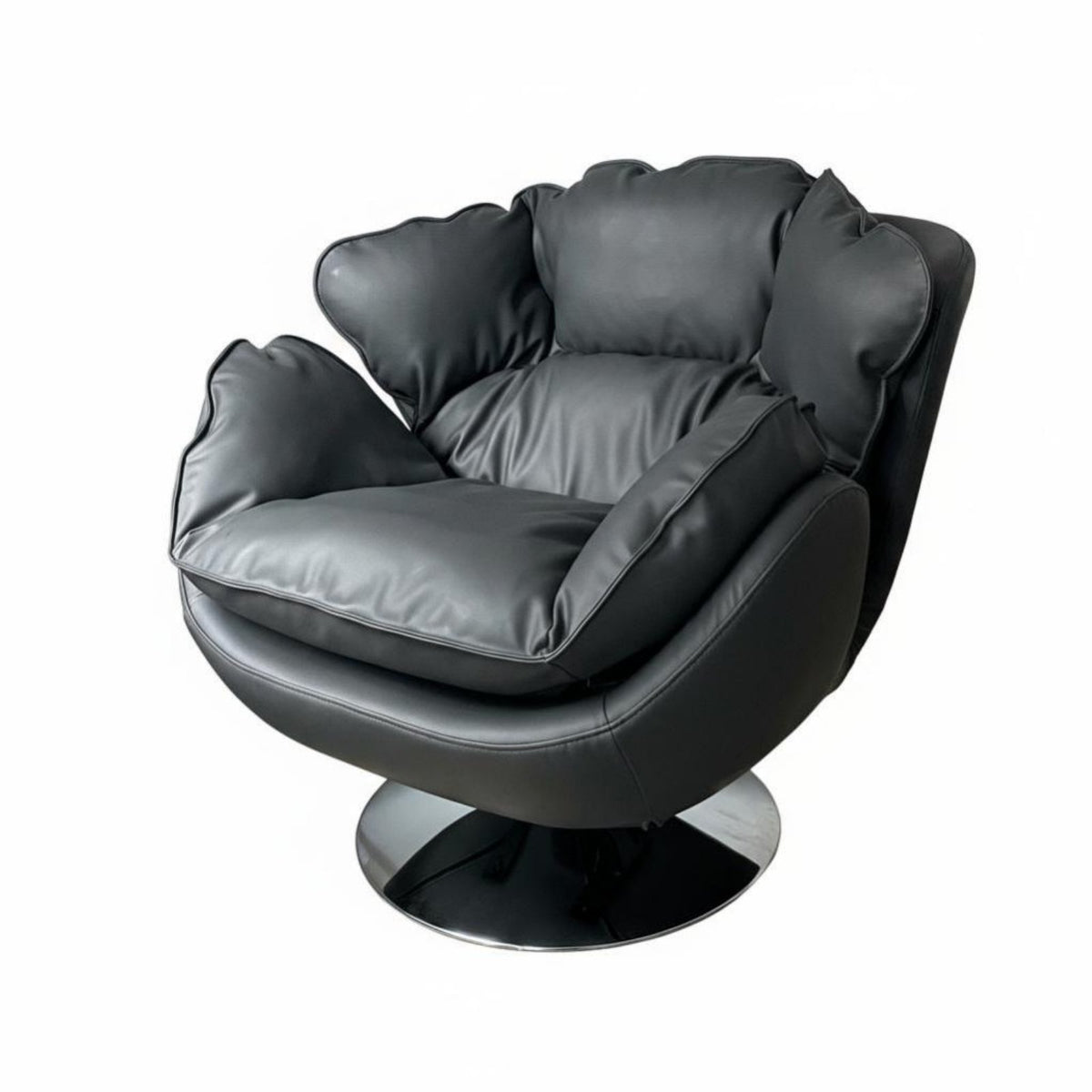 Rotating Armchair Designer-Inspired Lounge Chair Minimalist Design Ergonomic Comfort for Adults, Homeowners, Living Room