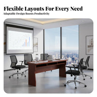 2-Person Seminar Table Sturdy Construction Office Furniture Thickened Surface Auditorium Desk for Students, Conference Rooms, Auditoriums, Classroom