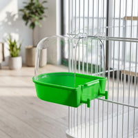 Bird Bath with Lid for Small Birds, Bathing Box for Grooming, Cage Hanging Parrot Bath, Indoor Cockatiel Bath for Washing, Hooks for Birds