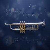 Trumpet Set Three-Voice Trumpet with Hard Case Tarnish-Resistant Brass Instrument for Performances