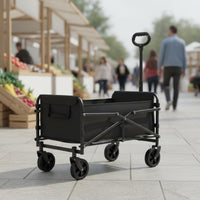 Foldable Camping Cart Large Capacity Collapsible Utility Wagon for Picnic, Beach