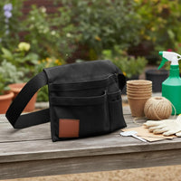 Garden Pruning Tool Bag Wearable Canvas Tool Pouch Adjustable Strap for Workshop