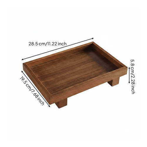 Walnut Wood Tray Sturdy Vanity Tray Easy to Clean for Desktop