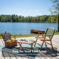Roll-Top Camp Table Portable Outdoor Furniture Lightweight for Campers, Families