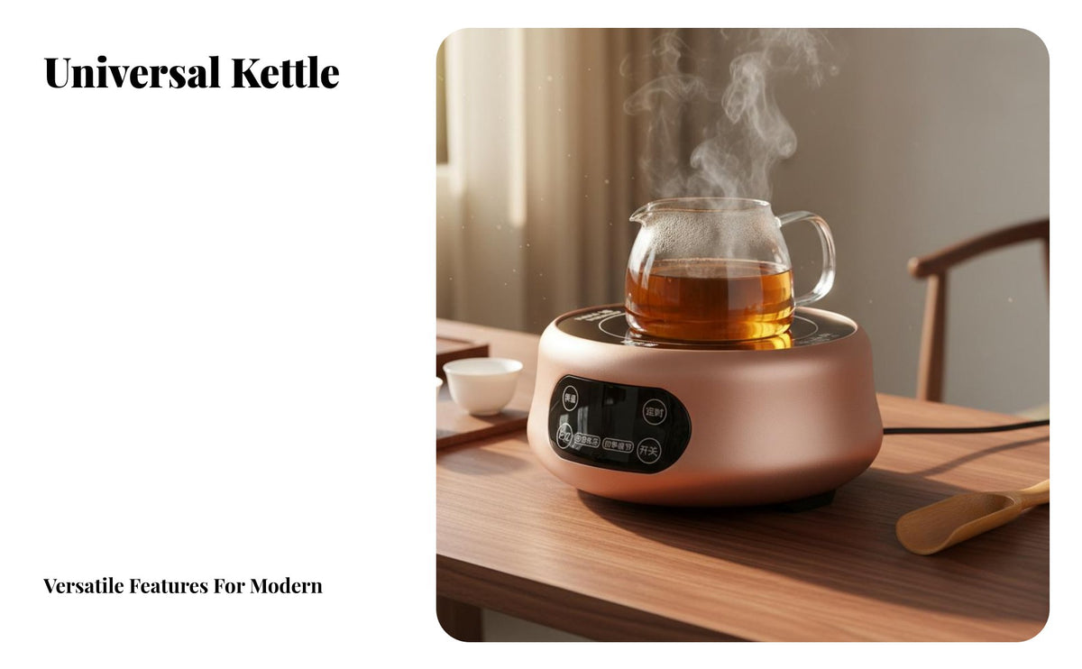 Compatible with All Cookware Electric Ceramic Tea Heater Adjustable Temperature Control Teapot Warmer Plate Fast Heating Infrared Tea Heater Automatic Safety Shutoff for Home Users, Office Workers, Living Room, Study, Camping, Travel