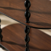 Compact Vanity Shelf with Spindle Legs | 2-Tier, Tabletop Storage Rack, for Dresser