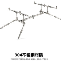 Kuno RP816 Stainless Steel Fishing Rod Holder, Quick-Fold, Three-Head European Style