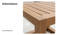 dual-level Square Stand Wabi-Sabi Aesthetic Side Table Indoor and Outdoor century's heartperiod Modern design for Patio