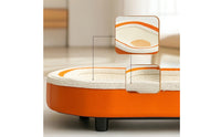 Oval Cat Scratching Lounge with Feet Woven Cat Scratcher Lounge Bed 2-in-1 Pet Furniture Cozy for Kittens