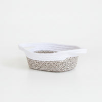 Cotton Rope Basket with Handles Natural for Shelves