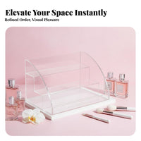 Stair-Step Display Riser Space-Saving Countertop Organizer Multifunctional