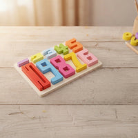 Counting Numeral Puzzle Board Matching Number Puzzle Stacking Educational Toy Learning for Toddlers, Playroom