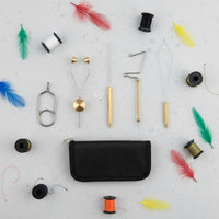 6 Pieces Fly Hook Lure Making Set Portable Fly Tying Starter Kit for Beginners