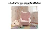 Soft-Textured Teddyheadpiece Chair Cute Cartoon Design creatureThemed Character Chair Child-Safe Fastener Machinecleanable Cover
