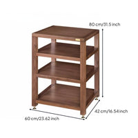 Solid Wood Audio Rack Sturdy Construction Audio Component Rack Heavy Duty Wooden Amplifier Cabinet for Home Theater Enthusiasts, Listening Room