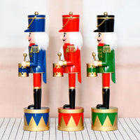 36cm Wooden Nutcracker Soldier with Drum, Christmas Craft Figure