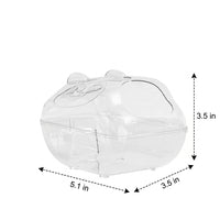 Transparent Hamster Bath and Hamster Sand Bath, Small Reusable Hamster House, Odour Controlling Hamster Toilet with Spoon for Moisture Management