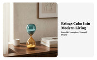 Modern Glass Golden Yellow Glass Sand Timer Conversation Piece