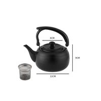 Stainless Steel Teapot All Heating Sources Stainless Metal Pot Rust Resistant Cooktop Stovetop Tea Kettle for Restaurant, Hotel, Cafe