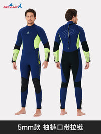 DIVE&SAIL 潜水服女3MM男1.5水母衣加绒加厚防寒保暖深潜连体湿衣