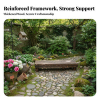 Slatted Wood Riser Bench adaptable Plant Stand Space-Saving for Gift Givers