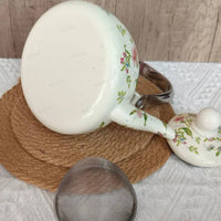Enamel Tea Kettle Built-in Filter Floral Tea Kettle