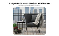 3 Pieces 3-Piece Woven Seating set sun-resistant 3 Piece Patio Seating Group Padded pads Ergonomic Design for Hotel Owners