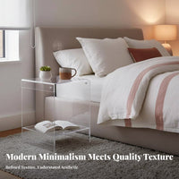 Transparent doublelevel Side Table Minimalist design 2-Tier Transparent Table