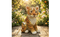 Tiger Cub Figurine Detailed Resin Figurine High-Quality for Desk, Collectors