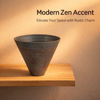 Wabi-Sabi Ceramic Vase, Handmade Rustic Texture
