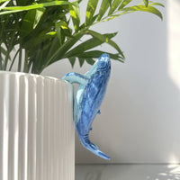 Resin Marine Mammal Sculpture Realistic Details Flowerpot Hugger Indoor Outdoor