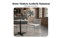 Upholstered Cantilever Chair Versatile Use Seating Furniture Ergonomic Supportrest Non-Slip Leg Pads for Office, Cafe