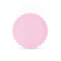 Lace-Edged Tray Recessed Center Heart-Cutout Tray Molded Construction