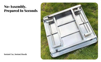 Rectangular Camp Desk Foldable Adjustable Height Utility Table Space-Saving sturdyDuty for Students, Families, Barbecue