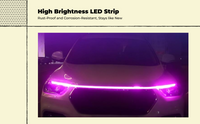 LED Sunlight-Equivalent Flexible Car Hood Light Strip