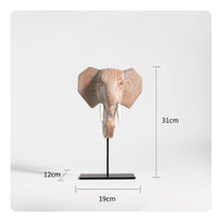 Elephant Sculpture with Stand Decorative Elephant Figurine Modern for Entryway