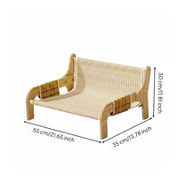 Wooden Feline Sofa Year-Round Raised Pet Couch Abrasion-Resistant-Accommodating